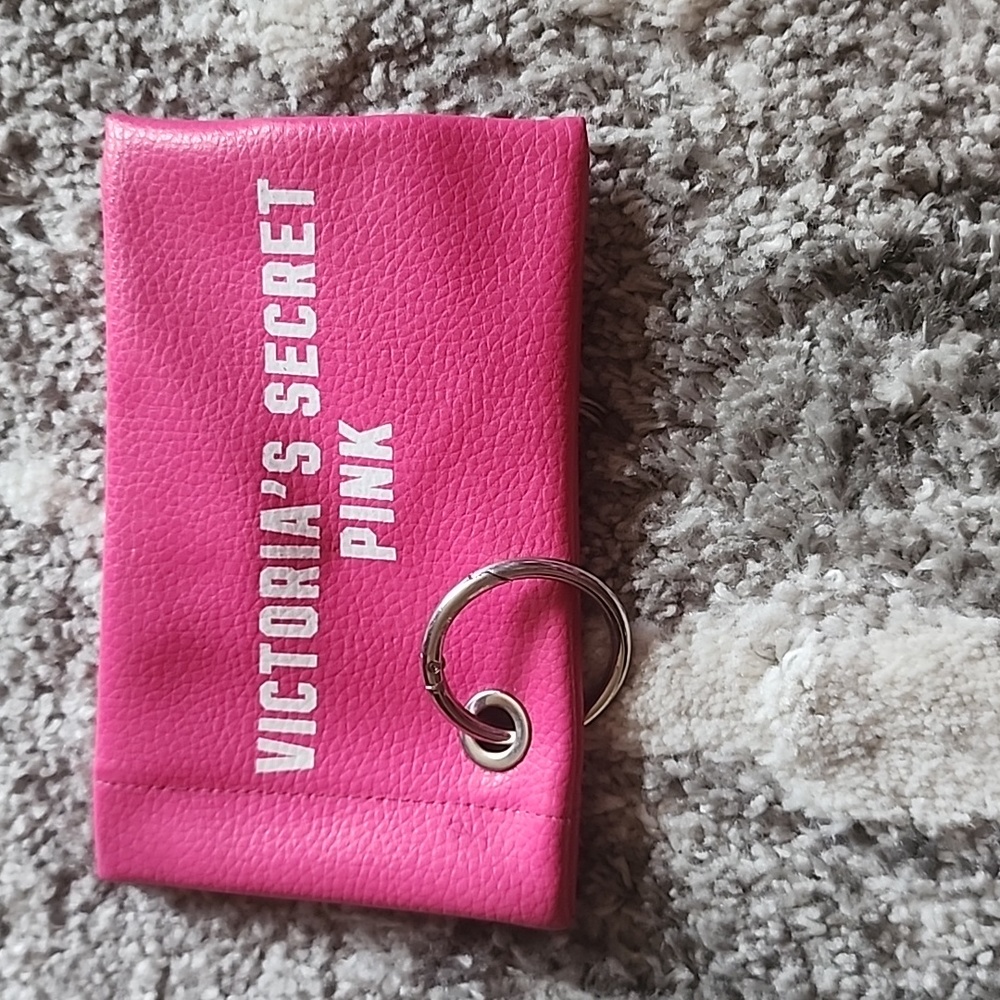 PINK pink eyeglass pouch used